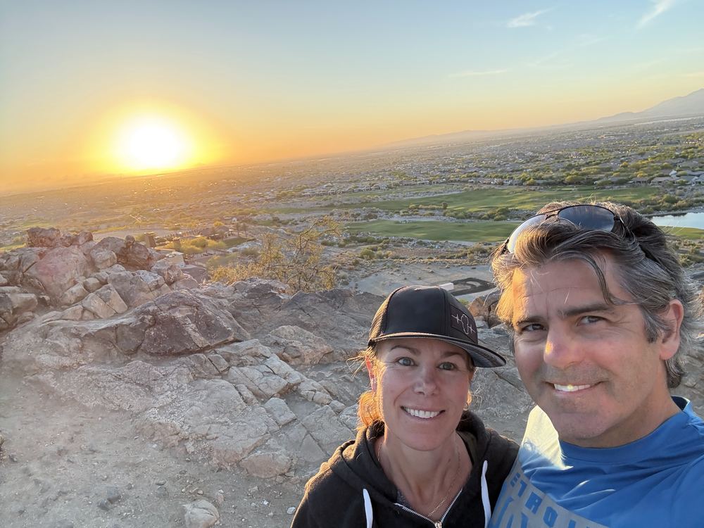 Jay and Dana sunset hike selfie