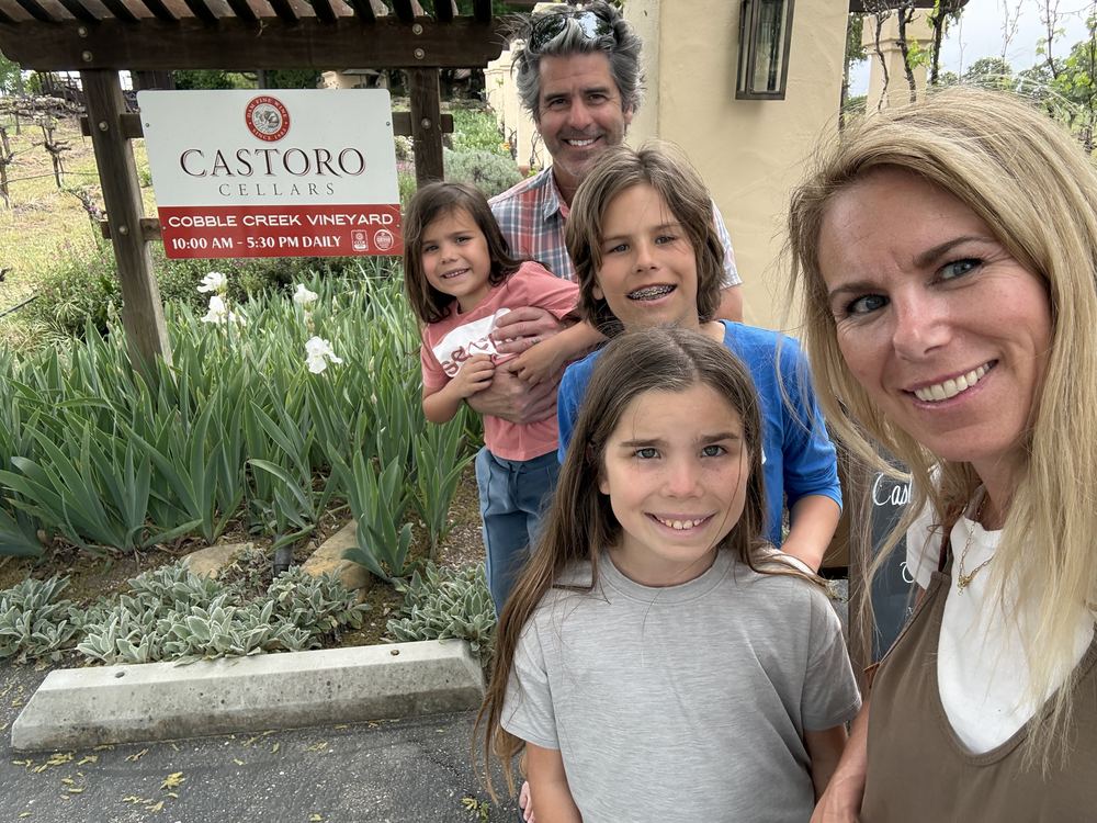 Family selfie at Castoro Cellars