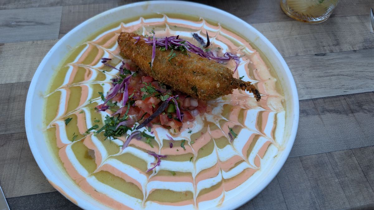 Beautiful plated dish at Springdale restaurant